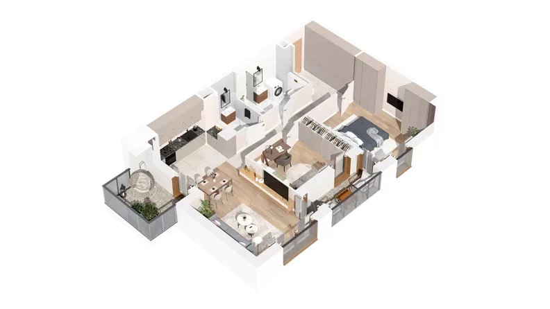 3 pokoje, mieszkanie 72,13 m², piętro 1, oferta nr 2.01.E15, Ogrody Andersa IV, Gliwice, Wojska Polskiego, ul. J. Sowińskiego