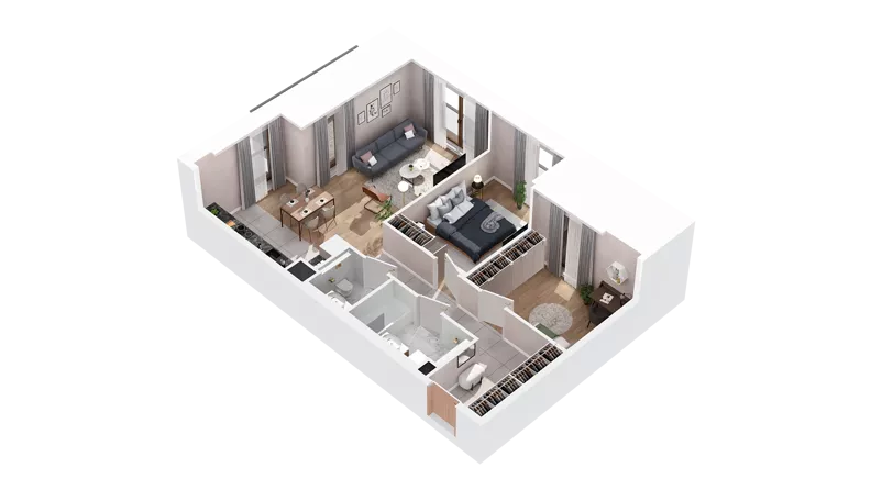 3 pokoje, mieszkanie 71,69 m², piętro 2, oferta nr 2.02.A13, Ogrody Andersa IV, Gliwice, Wojska Polskiego, ul. J. Sowińskiego