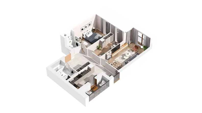 3 pokoje, mieszkanie 72,61 m², piętro 2, oferta nr 2.02.B16, Ogrody Andersa IV, Gliwice, Wojska Polskiego, ul. J. Sowińskiego