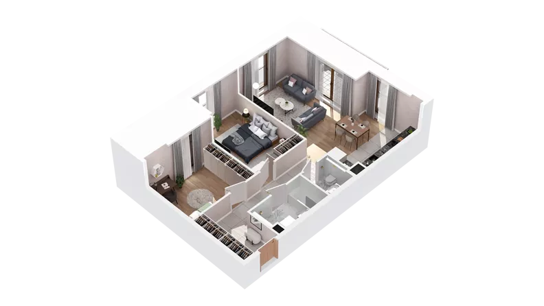 3 pokoje, mieszkanie 71,67 m², piętro 2, oferta nr 2.02.E23, Ogrody Andersa IV, Gliwice, Wojska Polskiego, ul. J. Sowińskiego