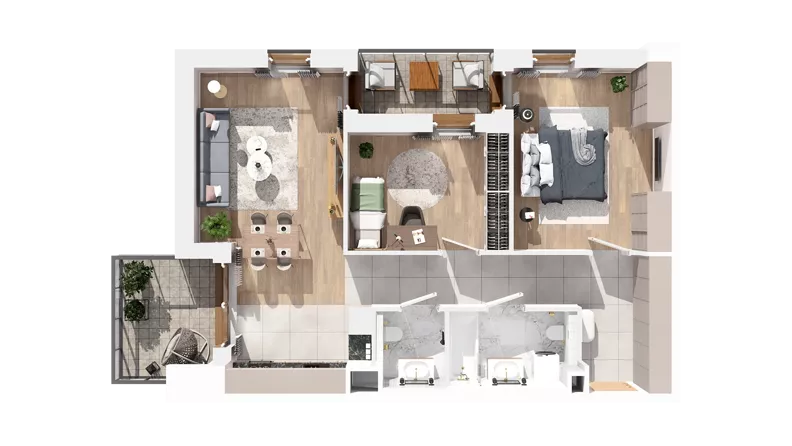 3 pokoje, mieszkanie 72,06 m², piętro 3, oferta nr 2.03.A18, Ogrody Andersa IV, Gliwice, Wojska Polskiego, ul. J. Sowińskiego