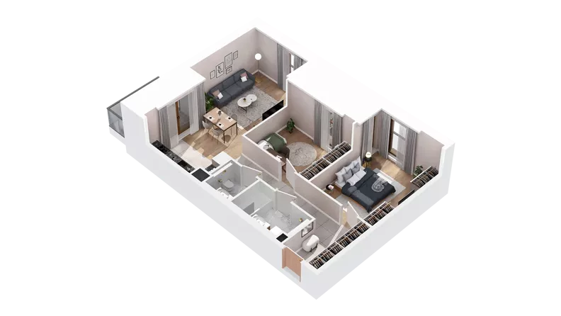 3 pokoje, mieszkanie 72,06 m², piętro 3, oferta nr 2.03.A18, Ogrody Andersa IV, Gliwice, Wojska Polskiego, ul. J. Sowińskiego