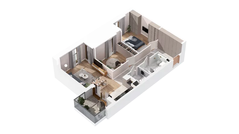 3 pokoje, mieszkanie 72,06 m², piętro 3, oferta nr 2.03.A18, Ogrody Andersa IV, Gliwice, Wojska Polskiego, ul. J. Sowińskiego