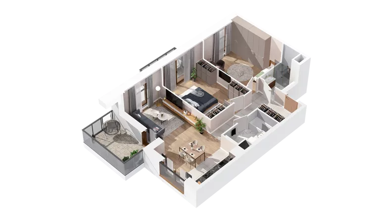 3 pokoje, mieszkanie 73,57 m², piętro 3, oferta nr 2.03.E32, Ogrody Andersa IV, Gliwice, Wojska Polskiego, ul. J. Sowińskiego