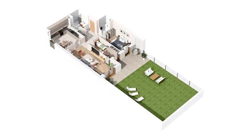 3 pokoje, mieszkanie 75,80 m², parter, oferta nr 3.00.A01, Ogrody Andersa IV, Gliwice, Wojska Polskiego, ul. J. Sowińskiego