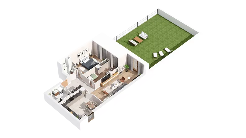 3 pokoje, mieszkanie 75,80 m², parter, oferta nr 3.00.A01, Ogrody Andersa IV, Gliwice, Wojska Polskiego, ul. J. Sowińskiego