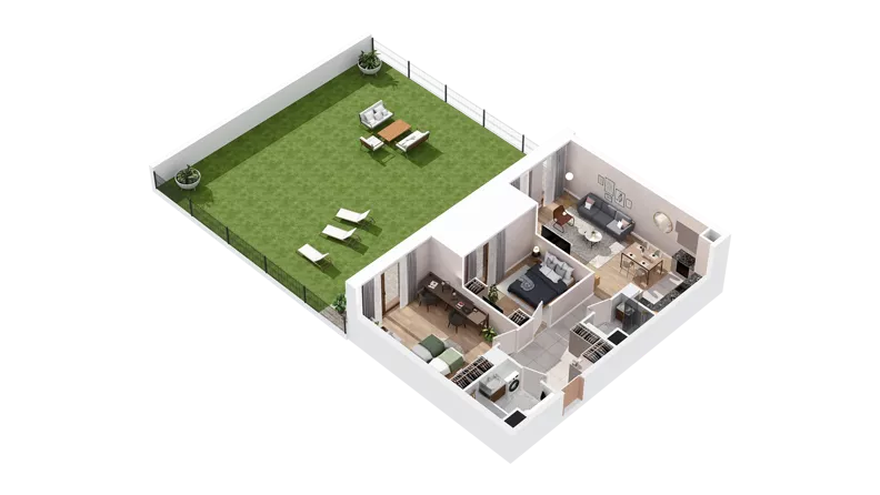 3 pokoje, mieszkanie 73,04 m², parter, oferta nr 3.00.A03, Ogrody Andersa IV, Gliwice, Wojska Polskiego, ul. J. Sowińskiego