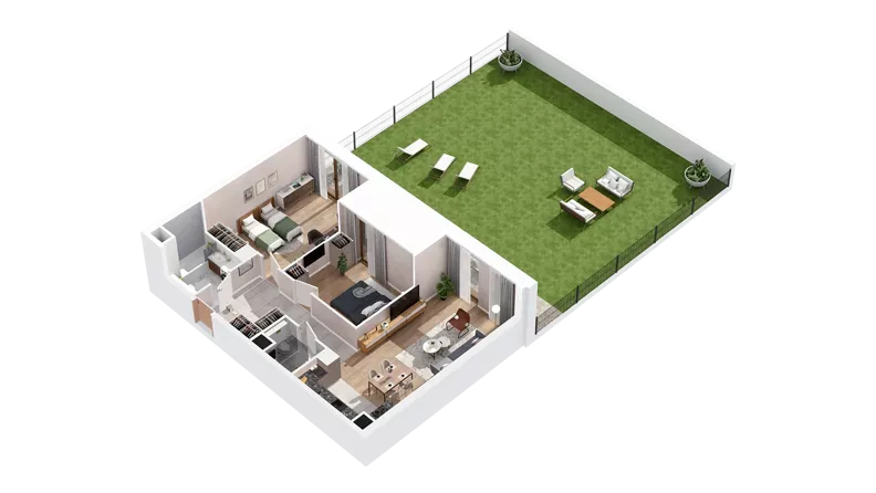 3 pokoje, mieszkanie 73,04 m², parter, oferta nr 3.00.A03, Ogrody Andersa IV, Gliwice, Wojska Polskiego, ul. J. Sowińskiego