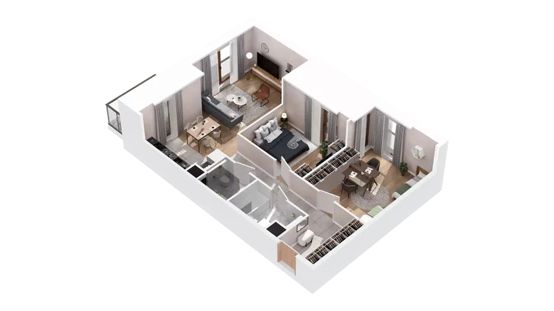3 pokoje, mieszkanie 73,29 m², piętro 1, oferta nr 3.01.A11, Ogrody Andersa IV, Gliwice, Wojska Polskiego, ul. J. Sowińskiego