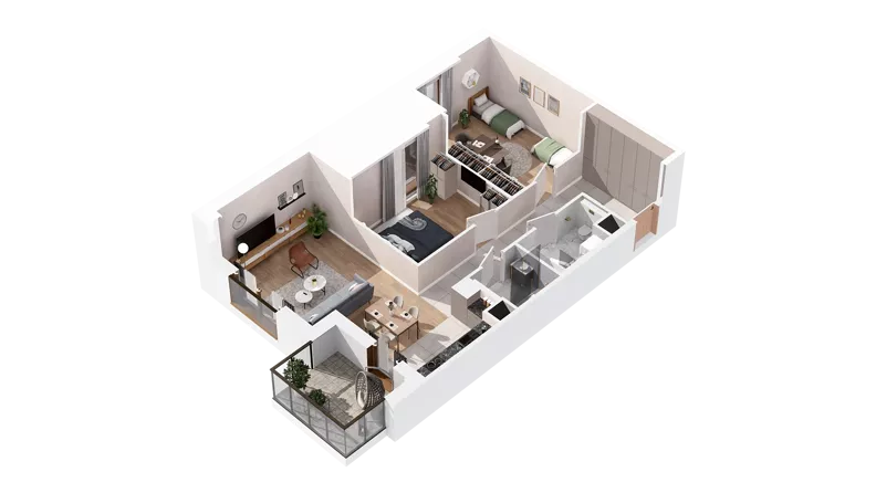3 pokoje, mieszkanie 73,29 m², piętro 1, oferta nr 3.01.A11, Ogrody Andersa IV, Gliwice, Wojska Polskiego, ul. J. Sowińskiego