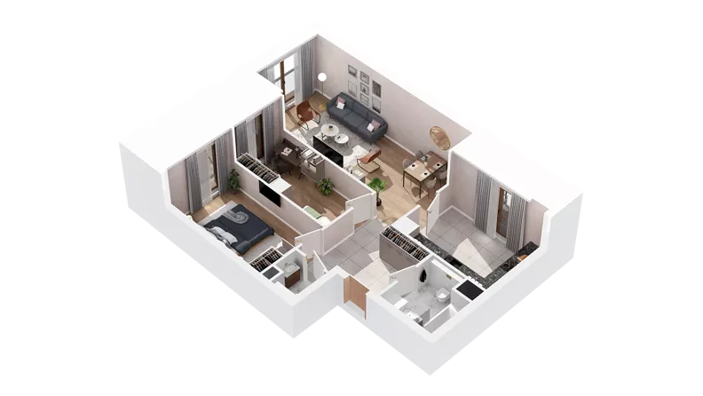 3 pokoje, mieszkanie 74,11 m², piętro 2, oferta nr 3.02.A16, Ogrody Andersa IV, Gliwice, Wojska Polskiego, ul. J. Sowińskiego