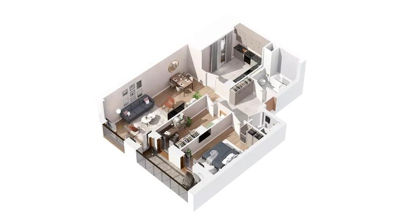 3 pokoje, mieszkanie 74,11 m², piętro 2, oferta nr 3.02.A16, Ogrody Andersa IV, Gliwice, Wojska Polskiego, ul. J. Sowińskiego