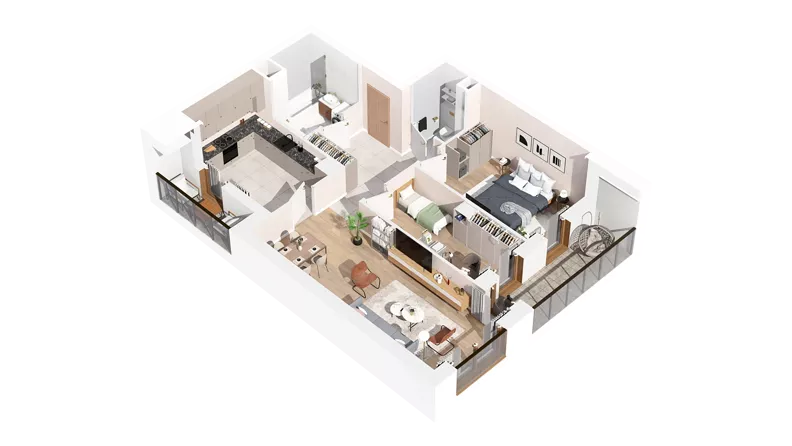 3 pokoje, mieszkanie 74,11 m², piętro 2, oferta nr 3.02.A16, Ogrody Andersa IV, Gliwice, Wojska Polskiego, ul. J. Sowińskiego