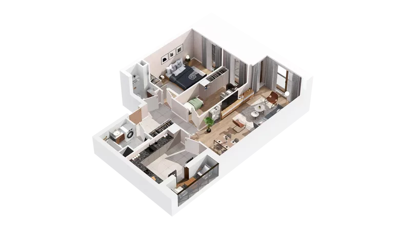 3 pokoje, mieszkanie 74,11 m², piętro 2, oferta nr 3.02.A16, Ogrody Andersa IV, Gliwice, Wojska Polskiego, ul. J. Sowińskiego