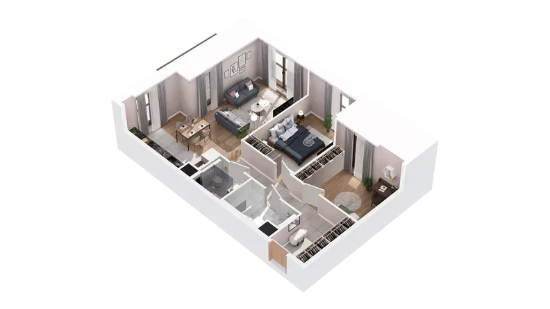 3 pokoje, mieszkanie 72,79 m², piętro 2, oferta nr 3.02.A19, Ogrody Andersa IV, Gliwice, Wojska Polskiego, ul. J. Sowińskiego