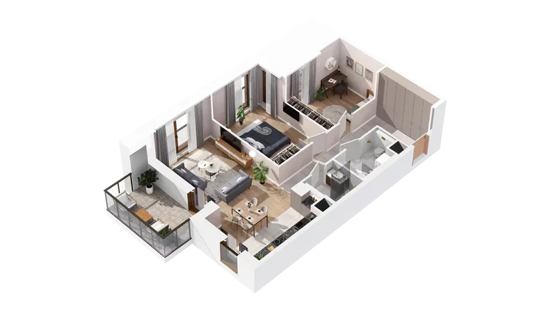 3 pokoje, mieszkanie 72,79 m², piętro 2, oferta nr 3.02.A19, Ogrody Andersa IV, Gliwice, Wojska Polskiego, ul. J. Sowińskiego