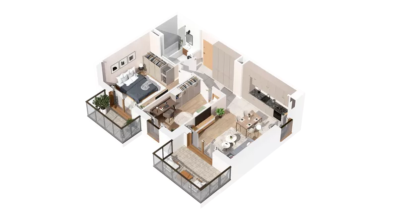 3 pokoje, mieszkanie 57,58 m², piętro 2, oferta nr 3.02.C11, Ogrody Andersa IV, Gliwice, Wojska Polskiego, ul. J. Sowińskiego