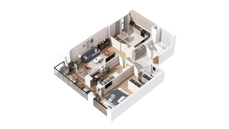 3 pokoje, mieszkanie 77,51 m², piętro 3, oferta nr 3.03.A24, Ogrody Andersa IV, Gliwice, Wojska Polskiego, ul. J. Sowińskiego