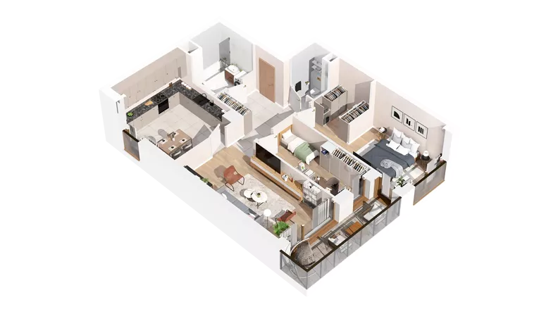 3 pokoje, mieszkanie 77,51 m², piętro 3, oferta nr 3.03.A24, Ogrody Andersa IV, Gliwice, Wojska Polskiego, ul. J. Sowińskiego