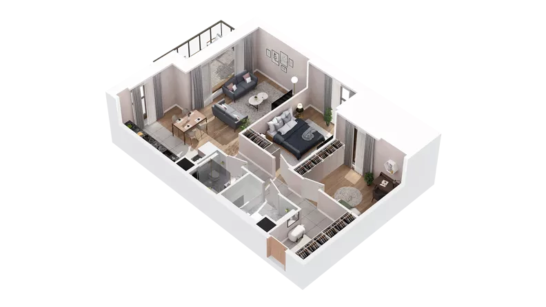 3 pokoje, mieszkanie 72,79 m², piętro 3, oferta nr 3.03.A27, Ogrody Andersa IV, Gliwice, Wojska Polskiego, ul. J. Sowińskiego