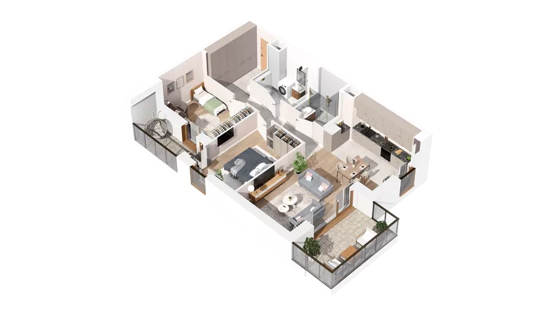 3 pokoje, mieszkanie 72,79 m², piętro 3, oferta nr 3.03.A27, Ogrody Andersa IV, Gliwice, Wojska Polskiego, ul. J. Sowińskiego