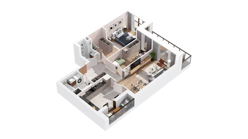 3 pokoje, mieszkanie 73,52 m², piętro 4, oferta nr 3.04.A32, Ogrody Andersa IV, Gliwice, Wojska Polskiego, ul. J. Sowińskiego