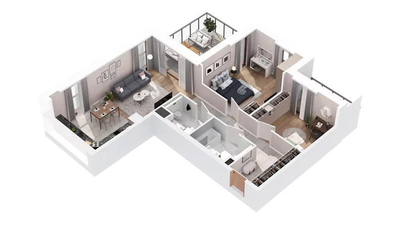 3 pokoje, mieszkanie 73,56 m², piętro 4, oferta nr 2.04.A23, Ogrody Andersa IV, Gliwice, Wojska Polskiego, ul. J. Sowińskiego