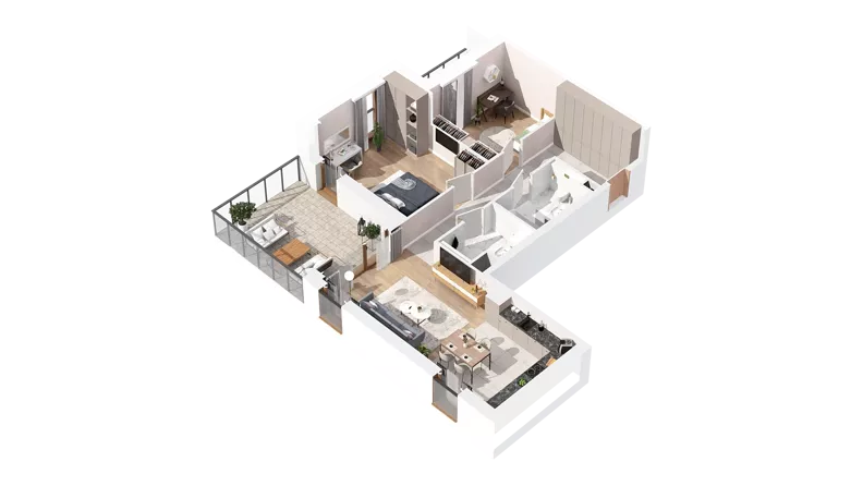 3 pokoje, mieszkanie 73,56 m², piętro 4, oferta nr 2.04.A23, Ogrody Andersa IV, Gliwice, Wojska Polskiego, ul. J. Sowińskiego