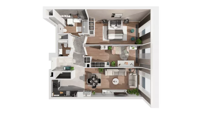 3 pokoje, apartament 70,92 m², piętro 28, oferta nr B-28-222B, ATAL Olimpijska, Katowice, Bogucice, ul. Olimpijska / al. Korfantego