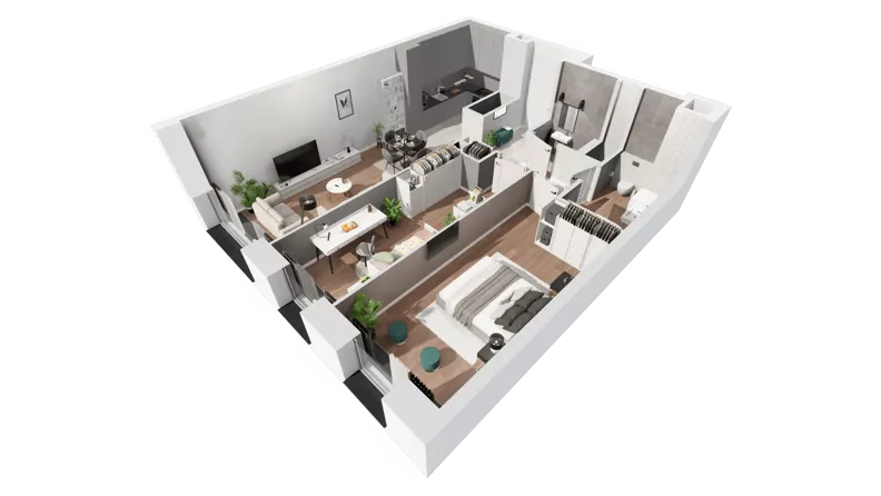 3 pokoje, apartament 70,92 m², piętro 28, oferta nr B-28-222B, ATAL Olimpijska, Katowice, Bogucice, ul. Olimpijska / al. Korfantego
