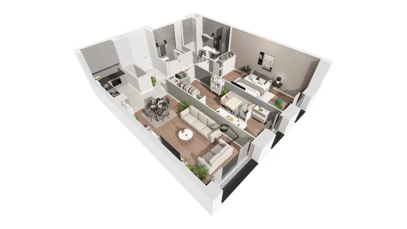 3 pokoje, apartament 70,92 m², piętro 28, oferta nr B-28-222B, ATAL Olimpijska, Katowice, Bogucice, ul. Olimpijska / al. Korfantego