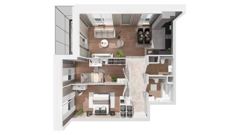3 pokoje, apartament 73,98 m², piętro 18, oferta nr C-18-205C, ATAL Olimpijska, Katowice, Śródmieście, Bogucice, ul. Olimpijska / al. Korfantego