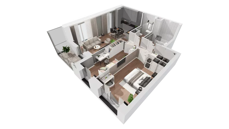 3 pokoje, apartament 73,98 m², piętro 18, oferta nr C-18-205C, ATAL Olimpijska, Katowice, Śródmieście, Bogucice, ul. Olimpijska / al. Korfantego