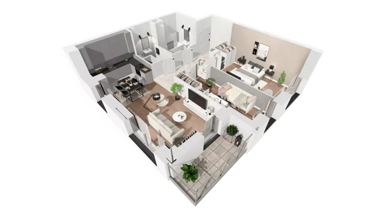 3 pokoje, apartament 73,98 m², piętro 18, oferta nr C-18-205C, ATAL Olimpijska, Katowice, Śródmieście, Bogucice, ul. Olimpijska / al. Korfantego