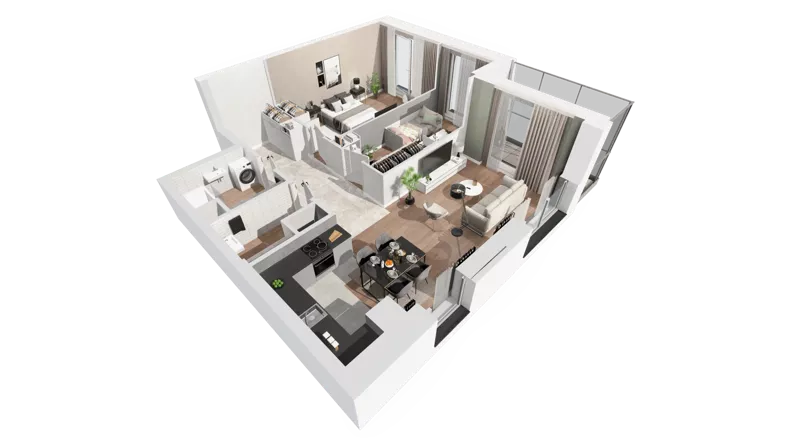 3 pokoje, apartament 73,98 m², piętro 18, oferta nr C-18-205C, ATAL Olimpijska, Katowice, Śródmieście, Bogucice, ul. Olimpijska / al. Korfantego