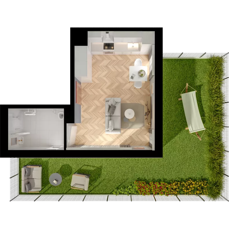 3 pokoje, mieszkanie 63,49 m², parter, oferta nr 26.3, ATAL Jasieny II, Gdańsk, Jasień, ul. Stężycka
