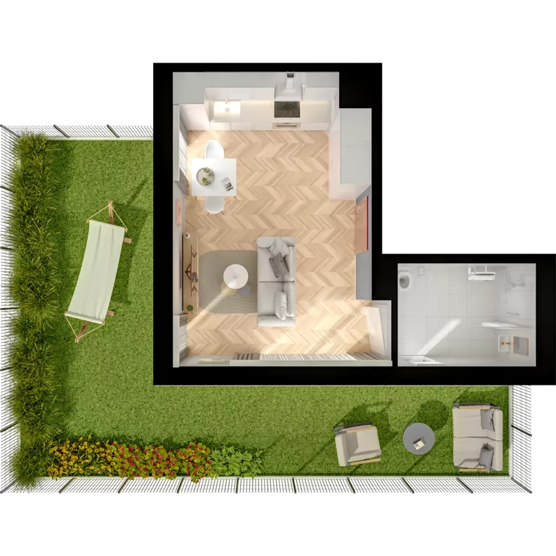 3 pokoje, mieszkanie 63,49 m², parter, oferta nr 27.3, ATAL Jasieny II, Gdańsk, Jasień, ul. Stężycka