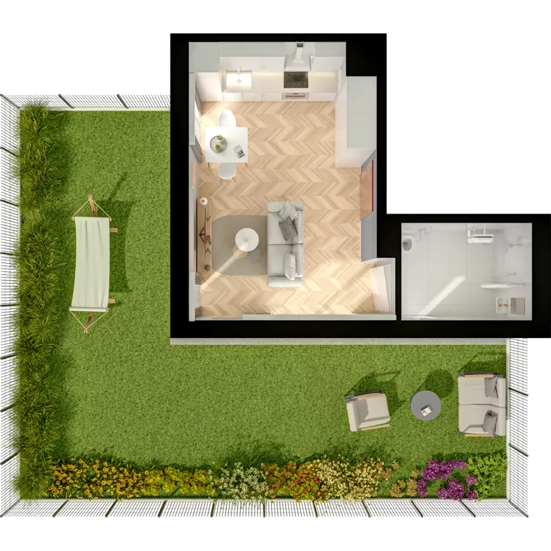3 pokoje, mieszkanie 63,49 m², parter, oferta nr 30.3, ATAL Jasieny II, Gdańsk, Jasień, ul. Stężycka