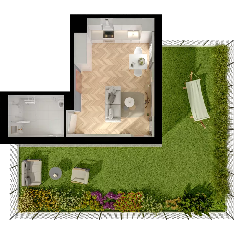3 pokoje, mieszkanie 63,49 m², parter, oferta nr 31.3, ATAL Jasieny II, Gdańsk, Jasień, ul. Stężycka
