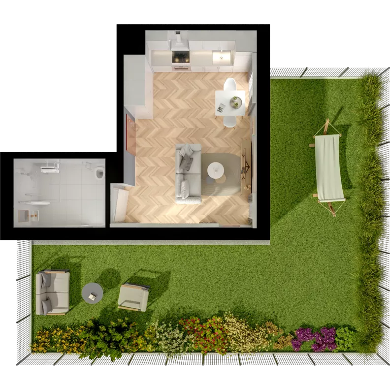 3 pokoje, mieszkanie 63,49 m², parter, oferta nr 33.3, ATAL Jasieny II, Gdańsk, Jasień, ul. Stężycka