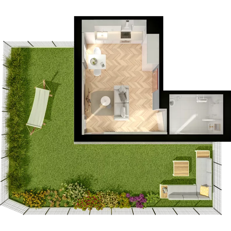 3 pokoje, mieszkanie 63,49 m², parter, oferta nr 34.3, ATAL Jasieny II, Gdańsk, Jasień, ul. Stężycka