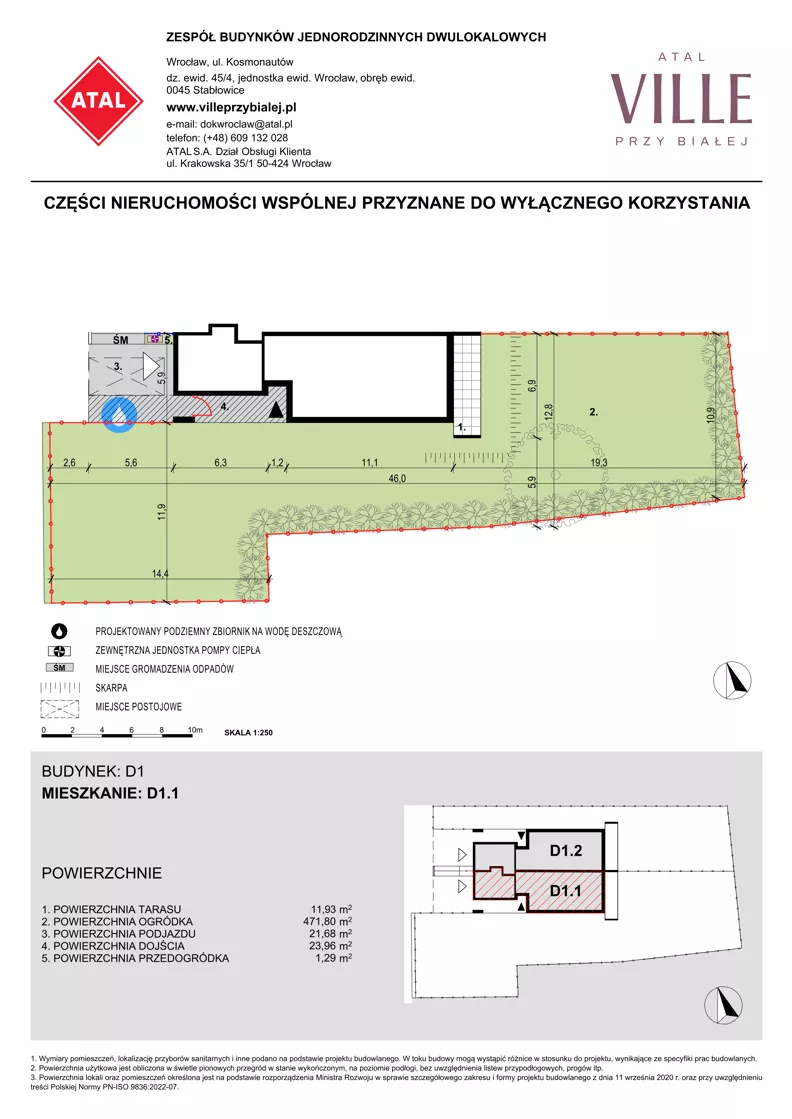Dom 122,40 m², oferta nr D1.1, ATAL Ville przy Białej, Wrocław, Leśnica, Stabłowice, ul. Biała