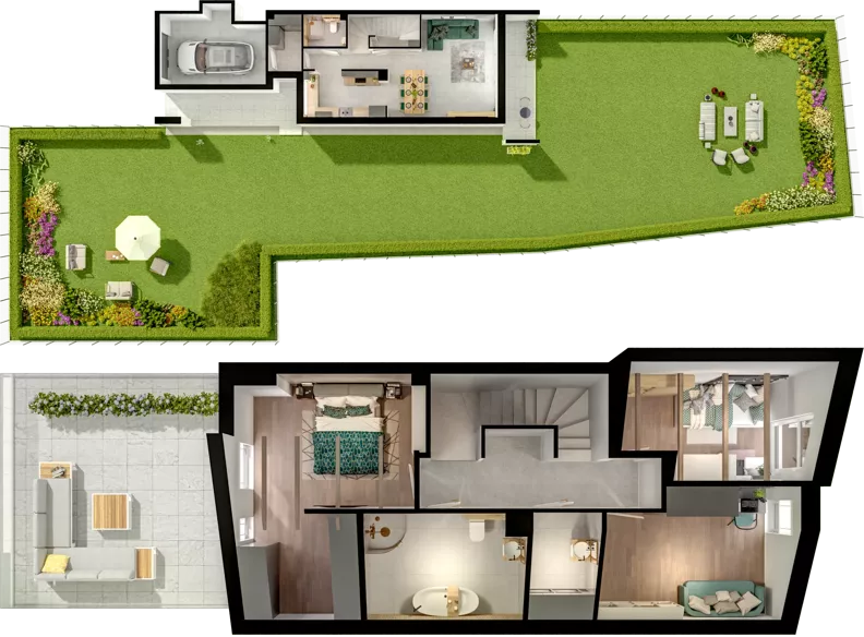 Dom 122,40 m², oferta nr D1.1, ATAL Ville przy Białej, Wrocław, Leśnica, Stabłowice, ul. Biała