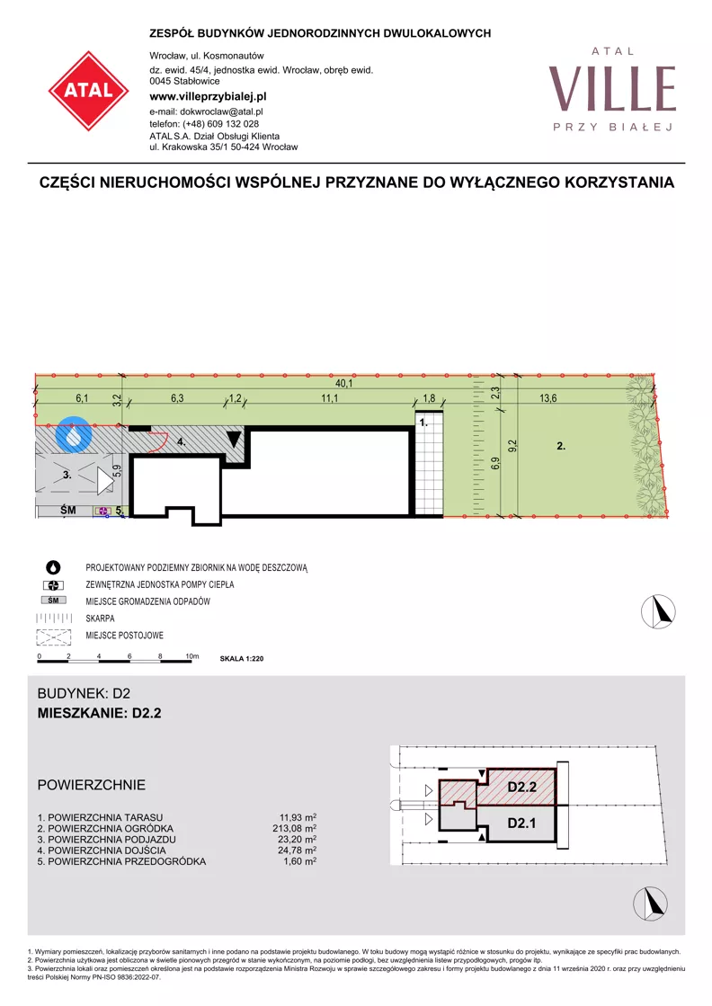 Dom 122,41 m², oferta nr D2.2, ATAL Ville przy Białej, Wrocław, Leśnica, Stabłowice, ul. Biała