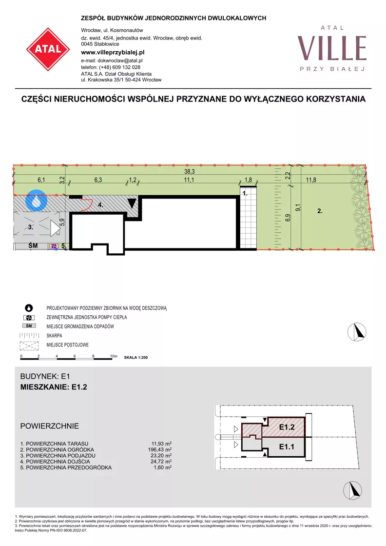 Dom 123,10 m², oferta nr E1.2, ATAL Ville przy Białej, Wrocław, Leśnica, Stabłowice, ul. Biała