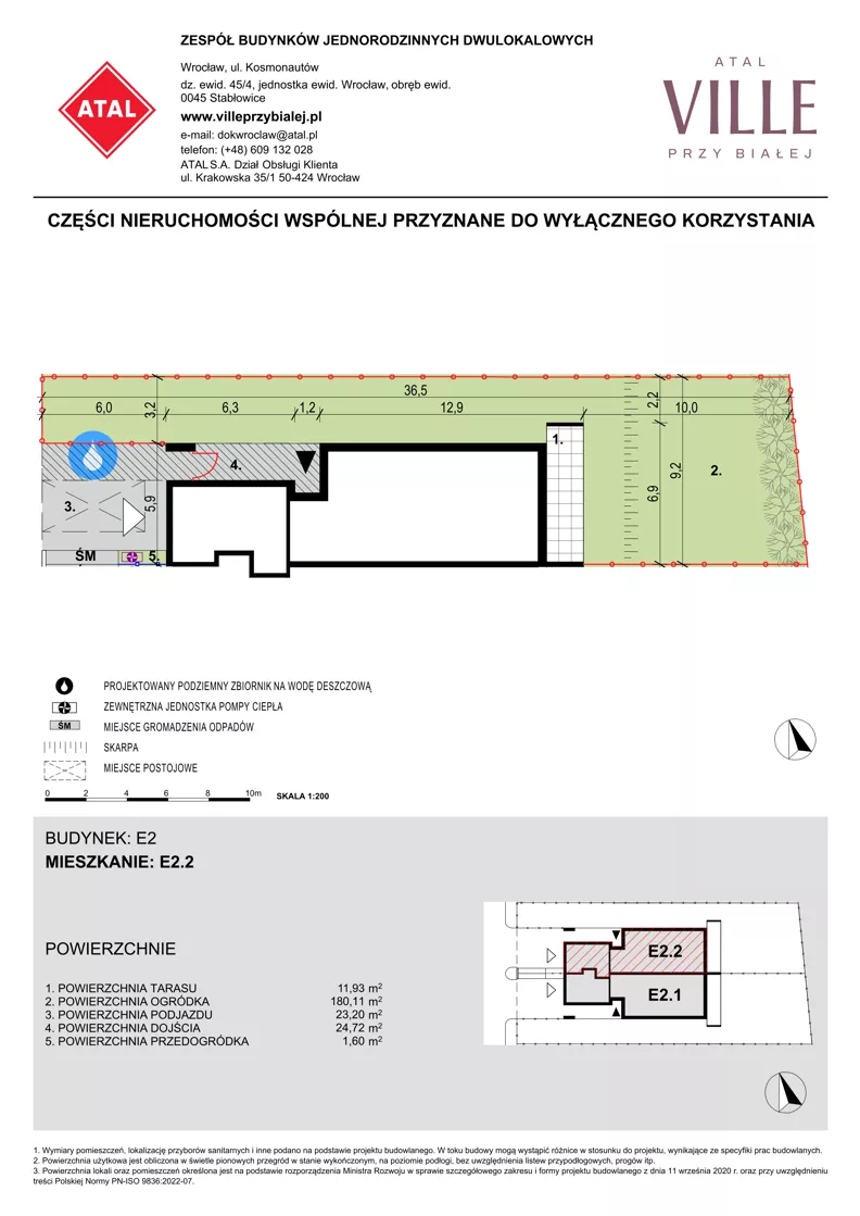 Dom 123,10 m², oferta nr E2.2, ATAL Ville przy Białej, Wrocław, Leśnica, Stabłowice, ul. Biała