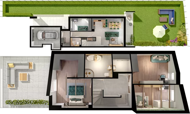 Dom 123,10 m², oferta nr E2.2, ATAL Ville przy Białej, Wrocław, Leśnica, Stabłowice, ul. Biała