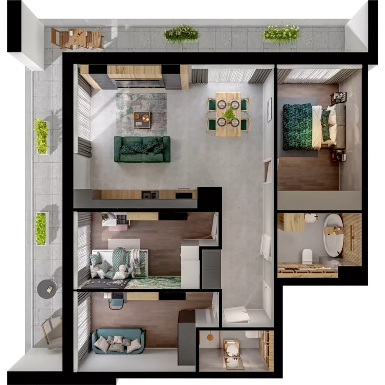 4 pokoje, mieszkanie 80,17 m², piętro 1, oferta nr A01.1.12, Skwer Witosa, Piastów, ul. Bodycha/Witosa