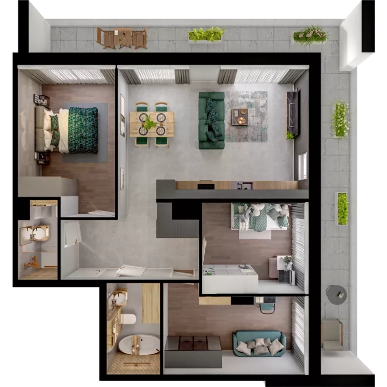 4 pokoje, mieszkanie 80,37 m², piętro 3, oferta nr A02.3.68, Skwer Witosa, Piastów, ul. Bodycha/Witosa