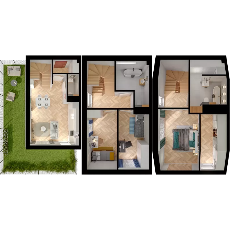 4 pokoje, mieszkanie 87,98 m², parter, oferta nr 21.1, ATAL Jasieny II, Gdańsk, Jasień, ul. Stężycka
